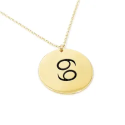 Gold plated Cancer necklace on silver 925