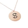 Rose gold plated Cancer necklace on silver 925