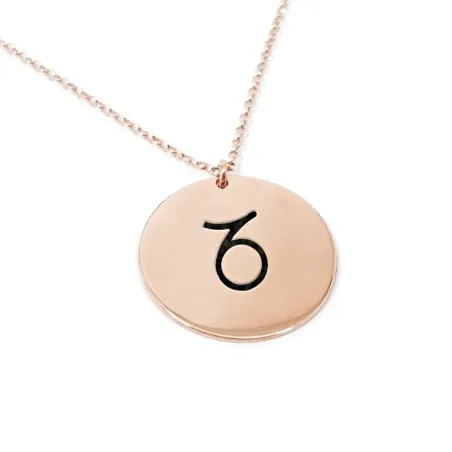 Rose gold plated Capricorn necklace on silver 925