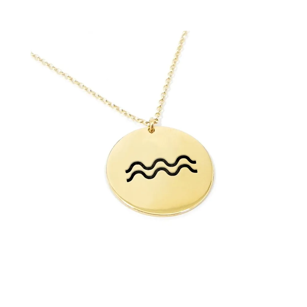 Gold plated Aquarius necklace on silver 925 Gold plated Aquarius necklace on silver 925