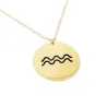 Gold plated Aquarius necklace on silver 925 Gold plated Aquarius necklace on silver 925