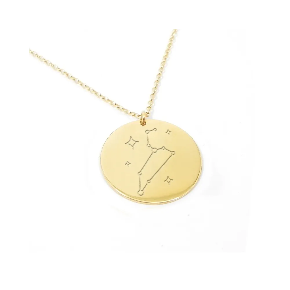 Gold plated Leo necklace on silver 925