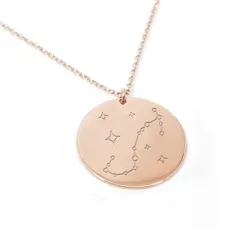Rose gold plated Scorpio necklace on silver 925