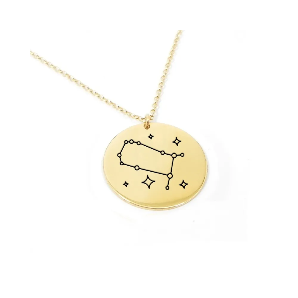 Gold plated  Gemini necklace on silver 925