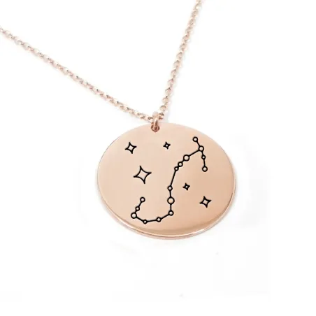 Rose gold plated Scorpio necklace on silver 925