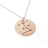 Rose gold plated Pisces necklace on silver 925