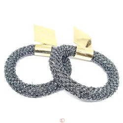 Brass hoop earrings OP4145820