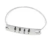 Bracelet with your family figures and their initials in sterling silver