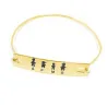 Bracelet with your family figures and their initials in sterling silver