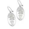 Kids drawing sterling silver earrings, actual children drawing earrings with oval frame