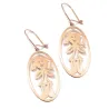 Kids drawing gold plated sterling silver earrings, actual children drawing earrings with oval frame