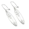 Sterling silver cut soundwave earrings