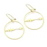 Gold plated sterling silver cut soundwave earrings