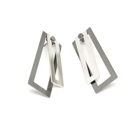 Χειροποίητα ασημένια πολυμορφικά σκουλαρίκια 10 σε 1