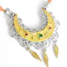 Handmade silver necklace with gold plating