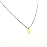 K14 Gold pendant with black rhodium plated silver chain