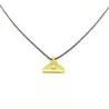 K14 Gold pendant with black rhodium plated silver chain