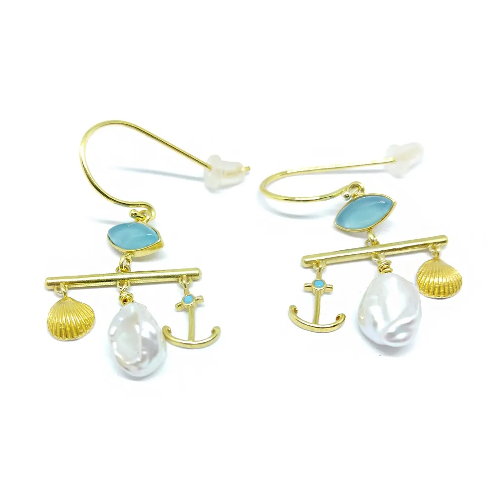 Sterling silver earrings gold plated Sterling silver earrings gold plated
