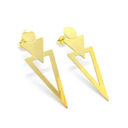 Ασημένια σκουλαρίκια με επιχρύσωμα