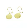 Silver smiley earrings yellow gold plated
