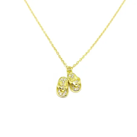 Silver necklace gold plated