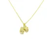 Silver necklace gold plated