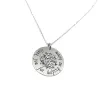 Flower bouquet necklace in platinum plated sterling silver Flower bouquet necklace in platinum plated sterling silver