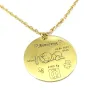 Sterling silver necklace with the birth details of your boy