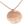 Rose gold plated sterling silver necklace with the birth details of your boy