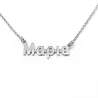 Name necklace in platinum plated sterling silver