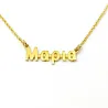 Name necklace in yellow gold plated sterling silver