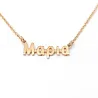 Name necklace in rose gold plated sterling silver