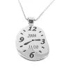 Silver platinum plated necklace with your favorite time and date engraved