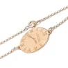 Silver rose gold plated watch bracelet with engraved dated and time