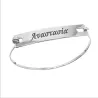Bangle bracelet with engraved ID tag Bangle bracelet with engraved ID tag