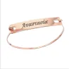 Bangle bracelet with engraved ID tag in gold plated sterling silver Bangle bracelet with engraved ID tag in gold plated sterling silver