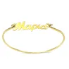 Silver gold plated bangle bracelet with your name Silver gold plated bangle bracelet with your name