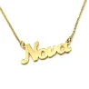 Silver gold plated necklace with the word Νονά Silver gold plated necklace with the word Νονά