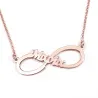 Silver rose gold plated infinity necklace with your name Silver rose gold plated infinity necklace with your name