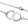 Silver platinum plated ιnterlocking rings bracelet, stainless steel chain Silver platinum plated ιnterlocking rings bracelet, stainless steel chain