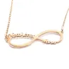Silver rose gold plated Infinity necklace with 2 names
