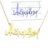 Silver gold plated name necklace with your script