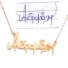 Silver rose gold plated name necklace with your script