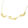 Silver gold plated necklace with 3 names
