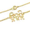 Silver gold plated bracelet with your family figures Silver gold plated bracelet with your family figures