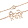 Silver rose gold plated bracelet with your family figures Silver rose gold plated bracelet with your family figures