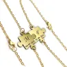 Set of 2 bracelets with silver gold plated puzzle pieces, stainless steel chain Set of 2 bracelets with silver gold plated puzzle pieces, stainless steel chain