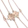 Set of 2 bracelets with silver rose gold plated puzzle pieces, stainless steel chain Set of 2 bracelets with silver rose gold plated puzzle pieces, stainless steel chain
