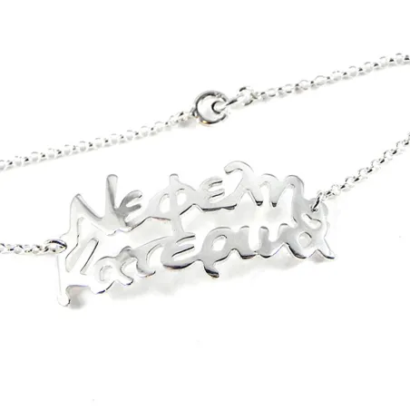 Silver platinum plated bracelet with with 2 names
