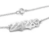 Silver bracelet with your date with sterling silver chain, platinum plated Silver bracelet with your date with sterling silver chain, platinum plated